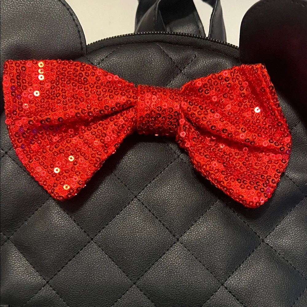 Disney Minnie Mouse Quilted Backpack with/Ears and Bow